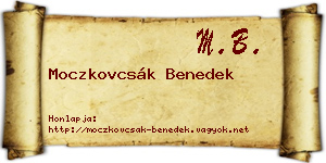 Moczkovcsák Benedek névjegykártya
